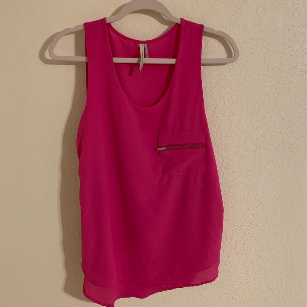 Paper Crane Anthropologie Pink Top with Zippers